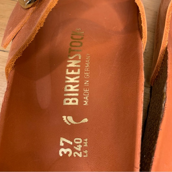 Birkenstock Madrid Big Buckle Oiled Leather Sandals in Burnt Orange - Size 37 - Picture 7 of 10